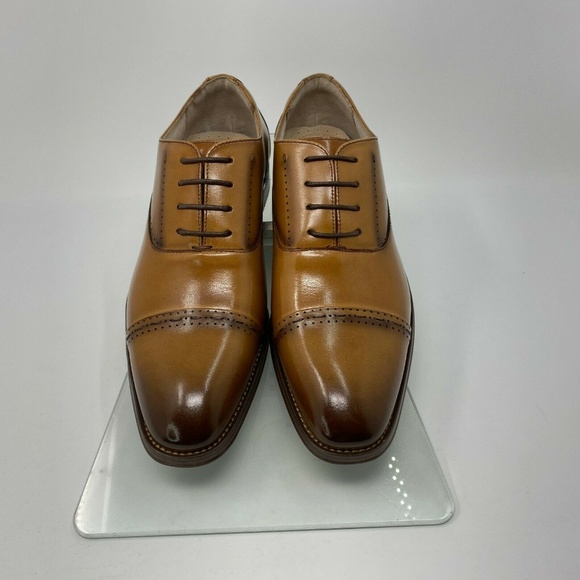 Stacy Adams Barris Cap Toe Oxford Tan Men\'s Size 8